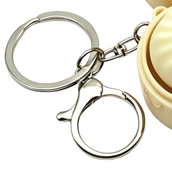 1/2Pcs Keychain Pendant, Silicone Stress Relief Toy with Bright Light, Cartoon Steamer Design Portable Vent Toy for Kids Adults