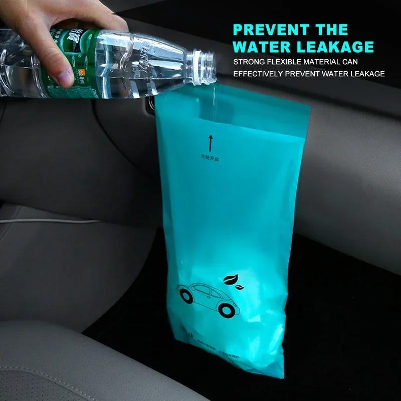 50 Stück selbstklebende biologisch abbaubare Einweg-Mülleimer fürs Auto, Müllbeutel für die Aufbewahrung von Autos, Fahrzeugen, Büros und Küchen