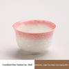 Elegant Crystalline Glaze Ceramic Teacup Set with Coaster - High-Grade Gongfu Tea Brewing & Tasting Cup