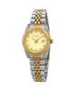 Mathy III Two Tone Stainless Steel Gold Dial Quartz D810BDI Women's Watch