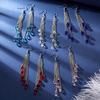 AB Color Water Drop Long Tassel Fashion Earrings for Women