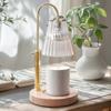 Adjustable Dimmable Electric Candle Warmer Lamp for 8 Oz Jar Candles, Modern Design, White Finish, Compatible with All Wax TypesZZ57 S06