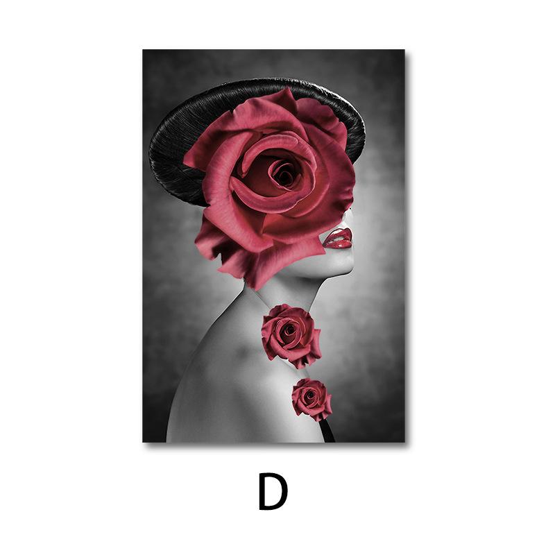 Modern Simple Beauty Living Room Decoration Painting Northern European Characters Porch Frameless Hanging Painting Core