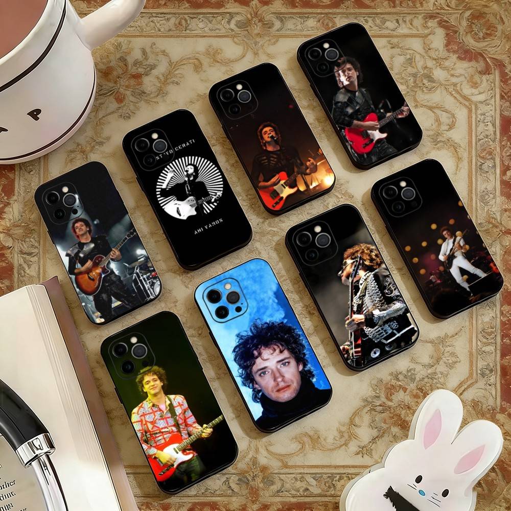 S-Singer Gustavo Cerati Phone Case For iPhone 17, 16,15,14,13,12,11 Plus,Pro Max, Others Soft Black Cover