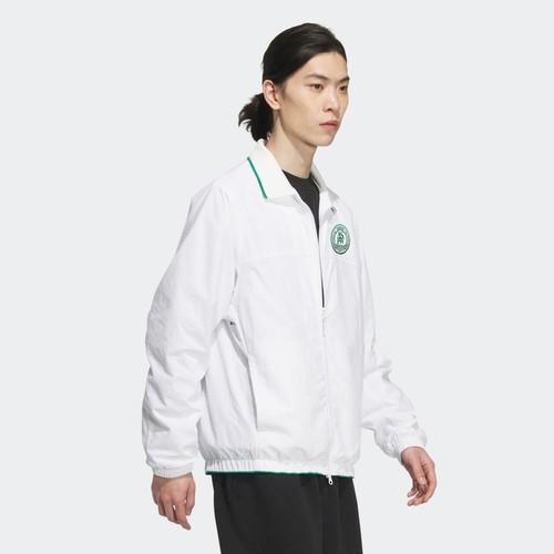adidas VERBIAGE Woven Jacket Logo Sports Casual Collared Jacket Men’s White