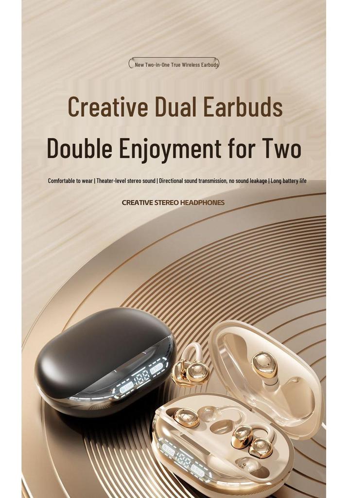 New Ear Clip Wireless Bluetooth Earphones - High Sound Quality, Long Battery Life B54