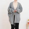Strickjacke für Damen, Over-Fit-Cardigan mit Knöpfen, lässiger Date-Look, koreanische Mode