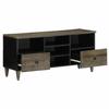 VidaXL TV Cabinet Black 100x33x46 Cm Solid Mango Wood, TV Bench, TV Stand, Multimedia Cabinet, TV Buffet, Hi-fi Cabinet, 4017810
