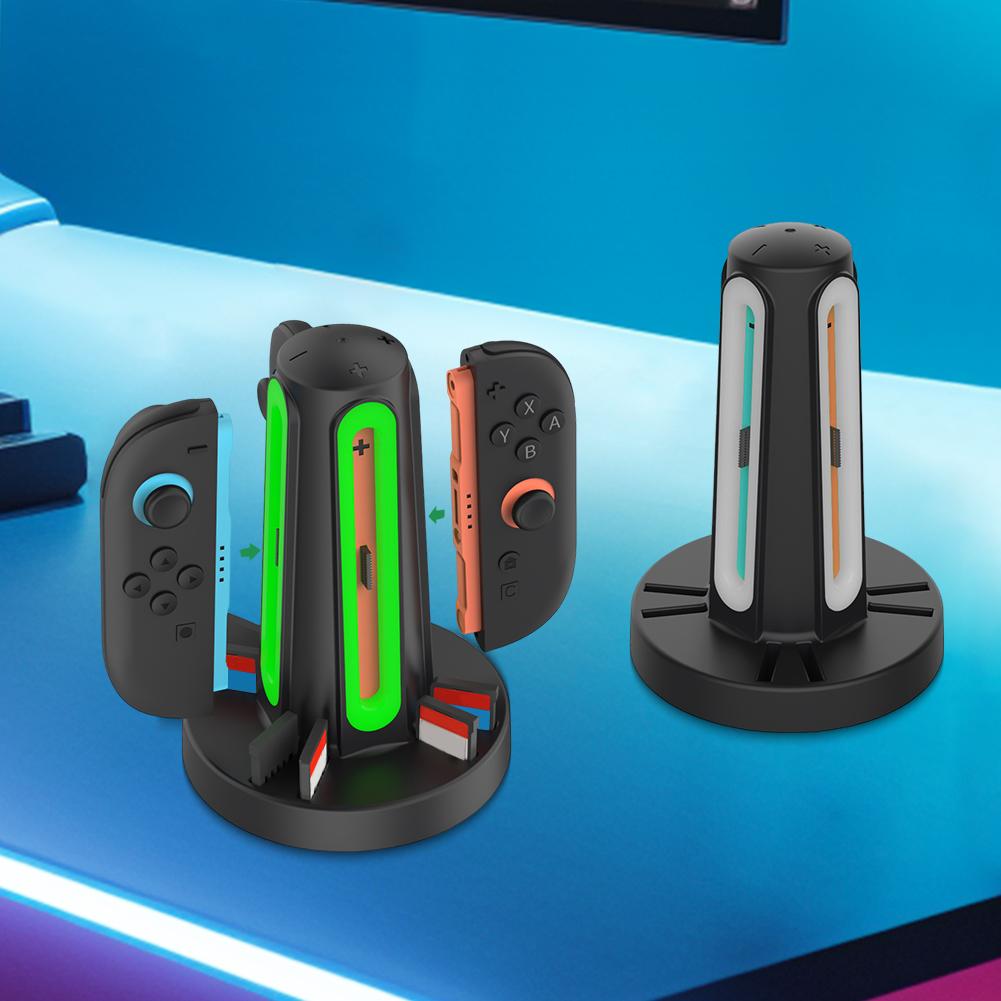 NS2 4 IN 1 Controller Dock Charger for Nintendo Switch 2 Left Right Controller Magnetic Controller Charger Stand Station Type-C