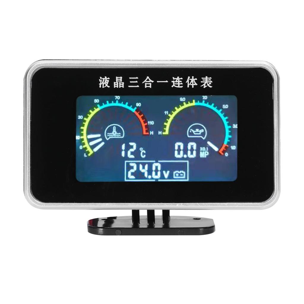 3 v 1 digitální LCD měřič do auta Tlak oleje Napětí Teplota vody Univerzální přístroj 9-36V pro auto nákladní vůz SUV