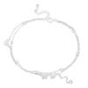 Korean Fashion Double Layer Butterfly Tassel Anklet - Versatile 925 Silver Women's Style