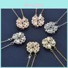 Four Leaf Clover Necklace For Women With Cz Accents In Gold And Rose Gold Finish