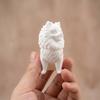 Yousheng 3D Printed Cute Pomeranian Dog Figurine, White Twisting Head Puppy Statue, Small Desktop Ornament for Home Office Desk Decor, Creative
