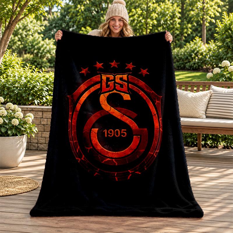 Galatasaray Blanket Flannel Blanket Soft Cozy Plush Throw for Sofa Bed Lightweight Home Decoration Gifts for Christmas Various Holidays