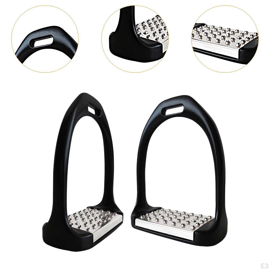 2 Pieces Horse Riding Stirrups Equestrian Equipment Lightweight Endurance Ride Caged