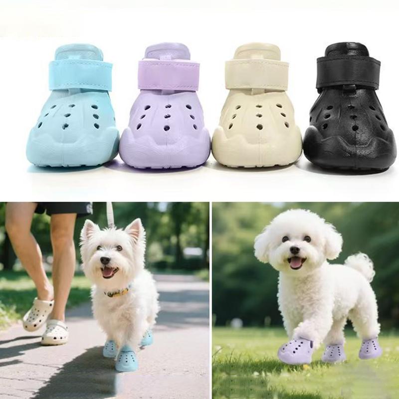 Summer EVA Pet Dog Shoes Hole Breathable Walk Hot Weather Dog Shoes Outdoor Lightweight Durable Pets Supplies Dogs Products