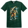 Snowboarder T Shirt Neon Winter Sports Graphic W/ Color Splash Art Street Tee