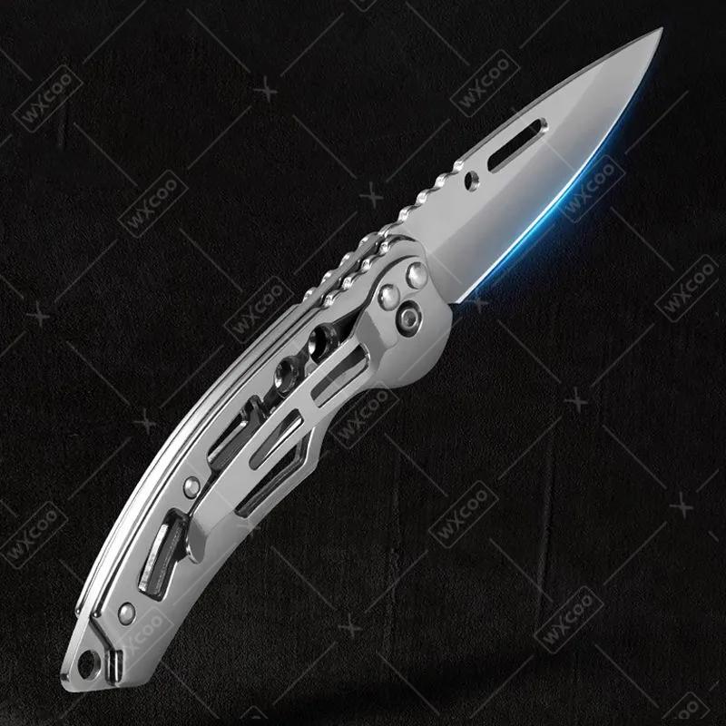 WXCOO Stainless Steel Pocket Knife Kitchen Accessories Folding Fruit Knife Utility Knives Slicing Cooking Peeler Kitchen Fruit