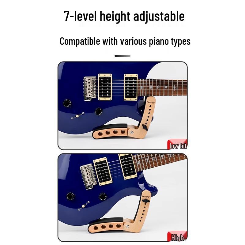 Supporto per Gamba per Chitarra Elettrica e Basso Ergonomico Staffa Regolabile