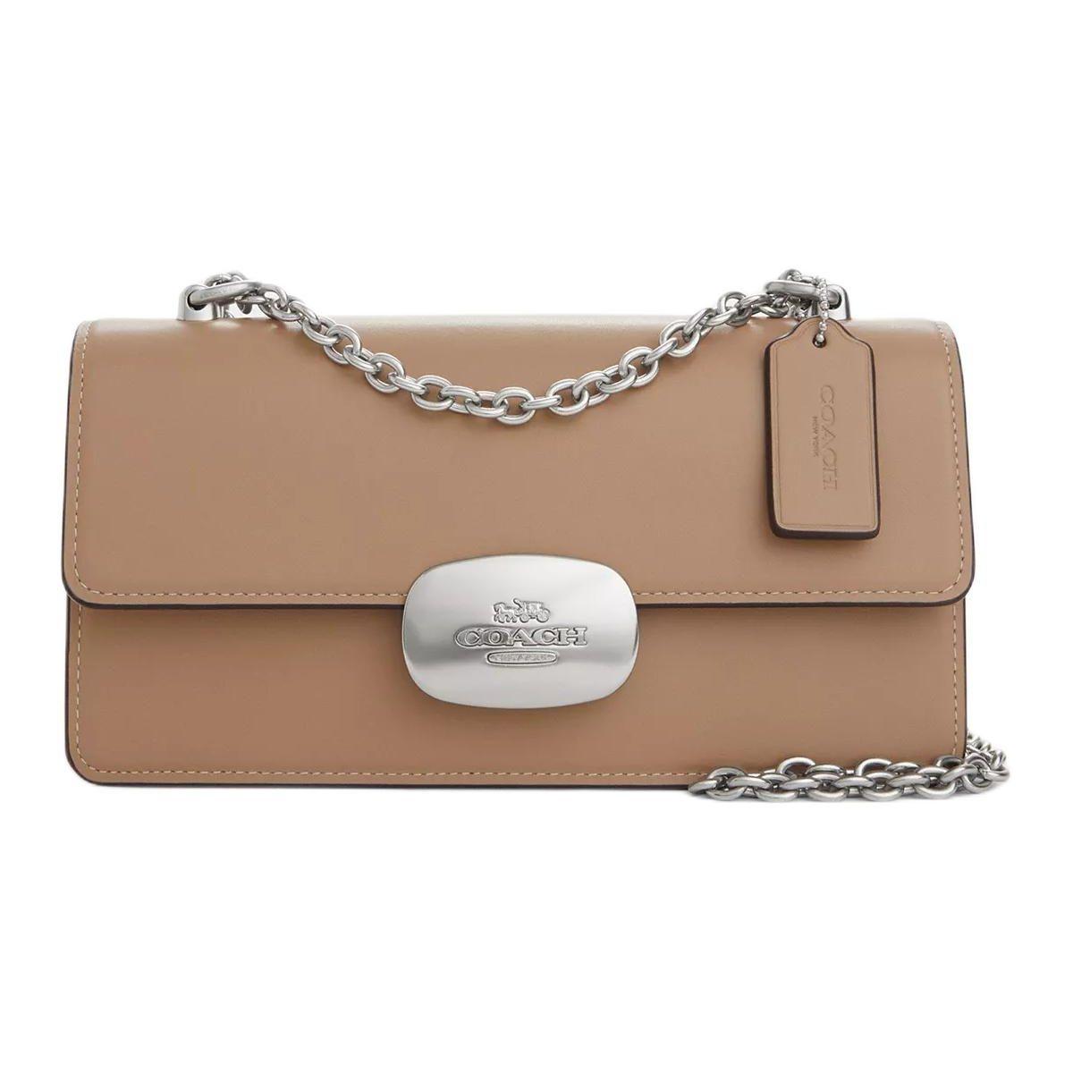 

Coach Eliza 23 Chain Shoulder Bag Women Shoulder Bag Silver Gray Brown CP008-SVTP Basic Set (Bag+Dust Bag)