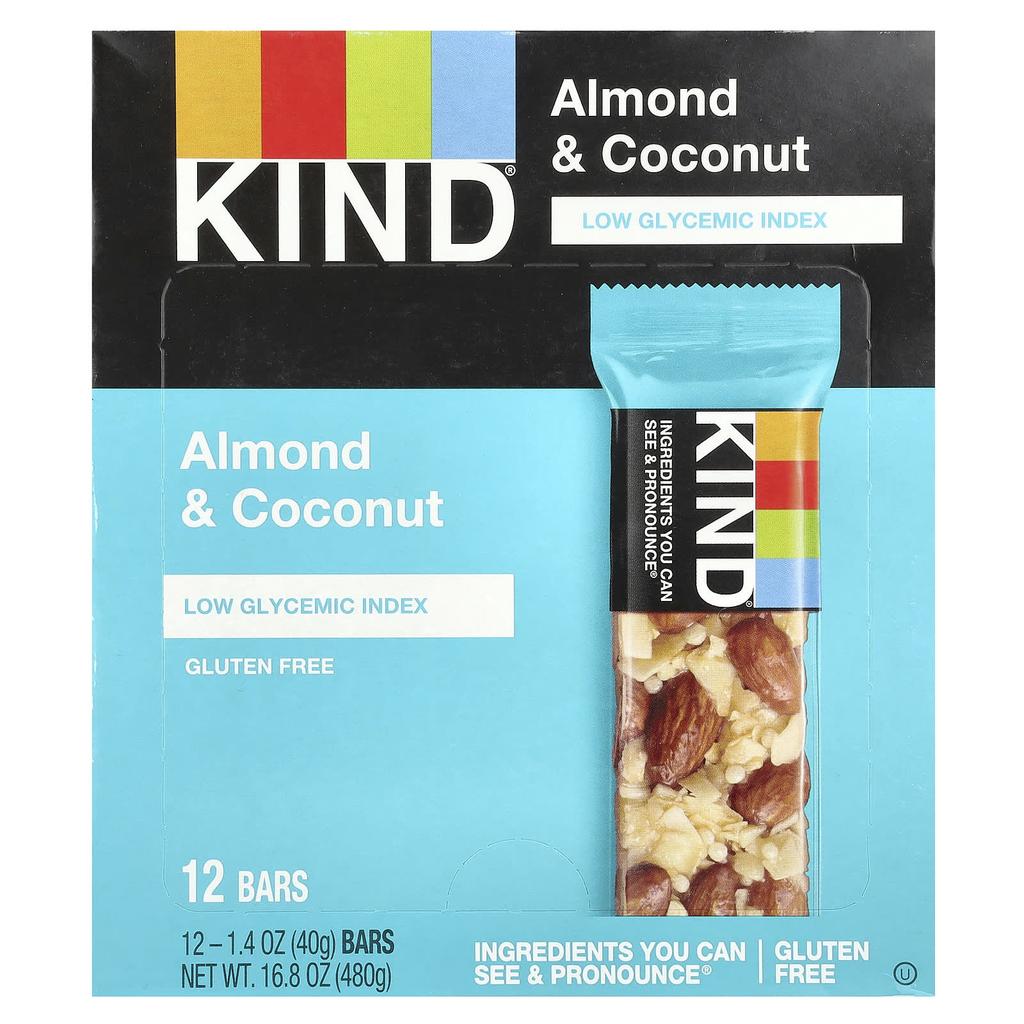 KIND Bars Almond & Coconut, 12 Bars, 40g (1.4oz) Each