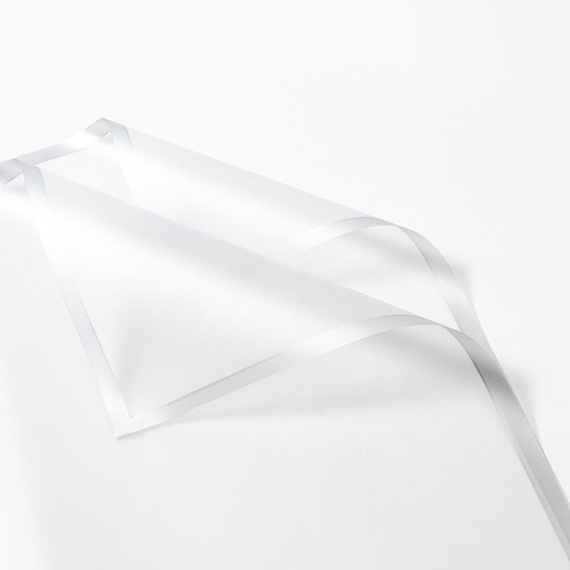 4pcs/Pack Flower Wrapping Paper Colour Border Rose Korean Style Half Transparent Gift Packing Florist Bouquet Wrapping Material