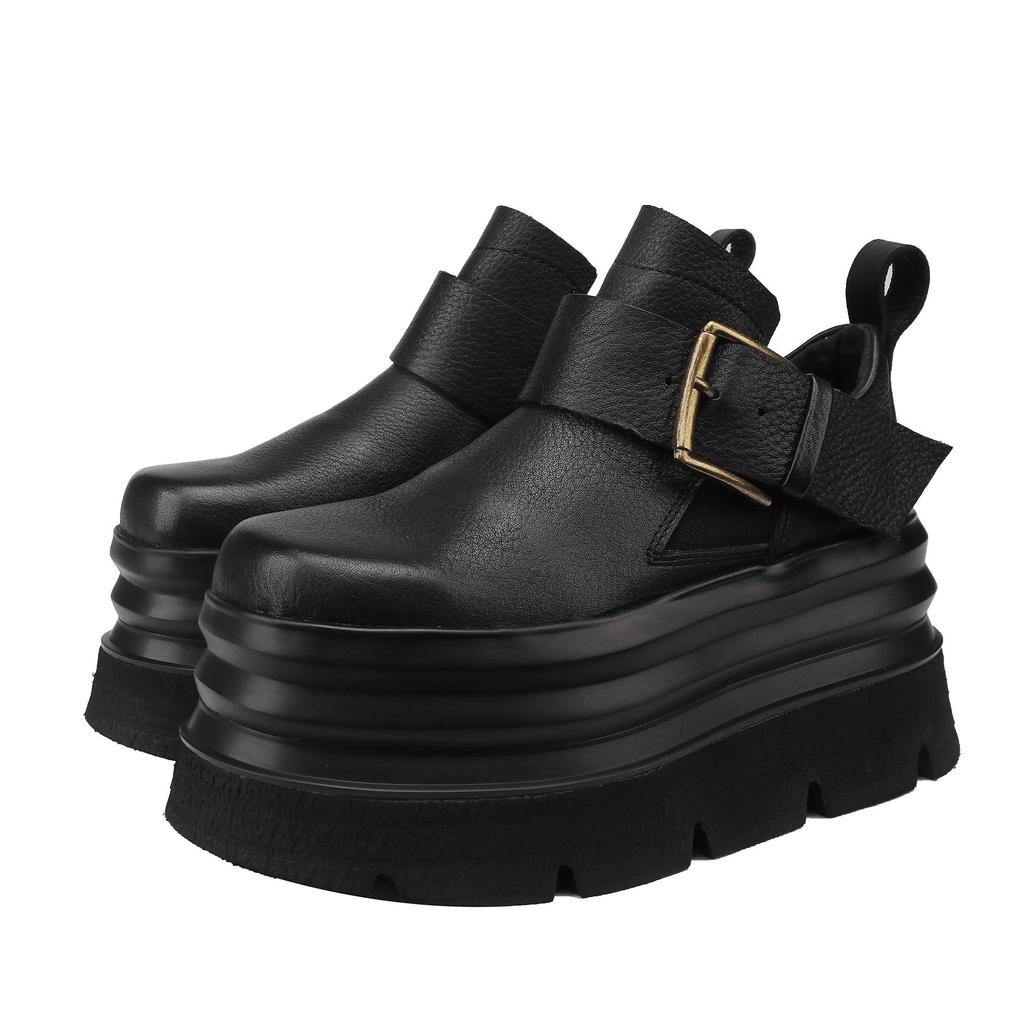 Damskie wszechstronne buty na grubej podeszwie - Premium skóra bydlęca, lekkie podwyższenie, kolekcja Jesień/Zima 2025.