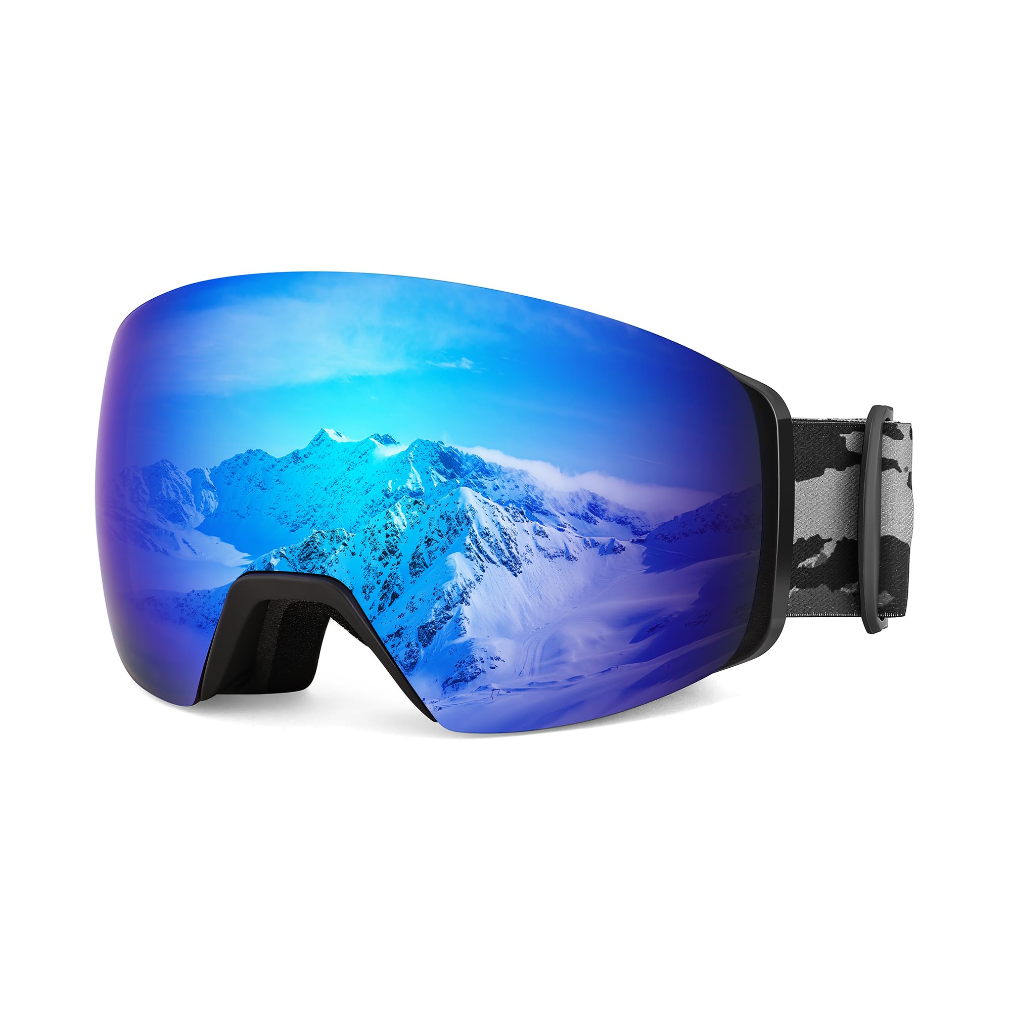 

Karsaer Magnetic Ski Goggles for Men and UV Snowboarding B7163 Women, Anti-Fog, 100% OTG, Protection, Goggles, Unisex,