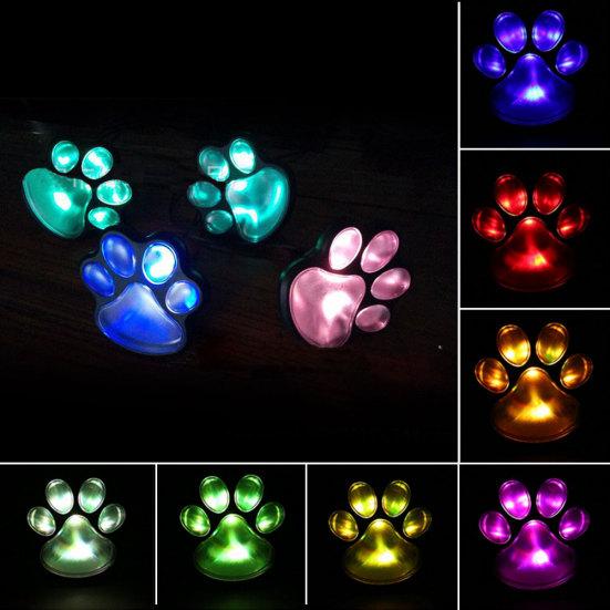 

Водонепроницаемый светодиодный светильник с отпечатками лап животных на солнечной энергии для сада и двора, наземный путь