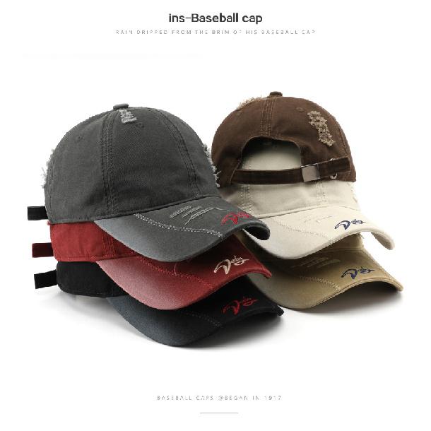 Women's washed cotton soft-top baseball cap, suitable for outdoor activities, men's travel cap, sun-protective visor