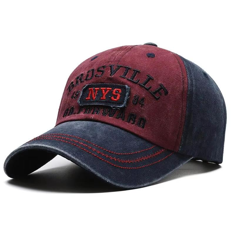 Retro Letter Embroidery Baseball Caps Men Women Washed Cotton Adjustable Casual Hat Hip Hop Streetwear Sun Hats Y2k Hat