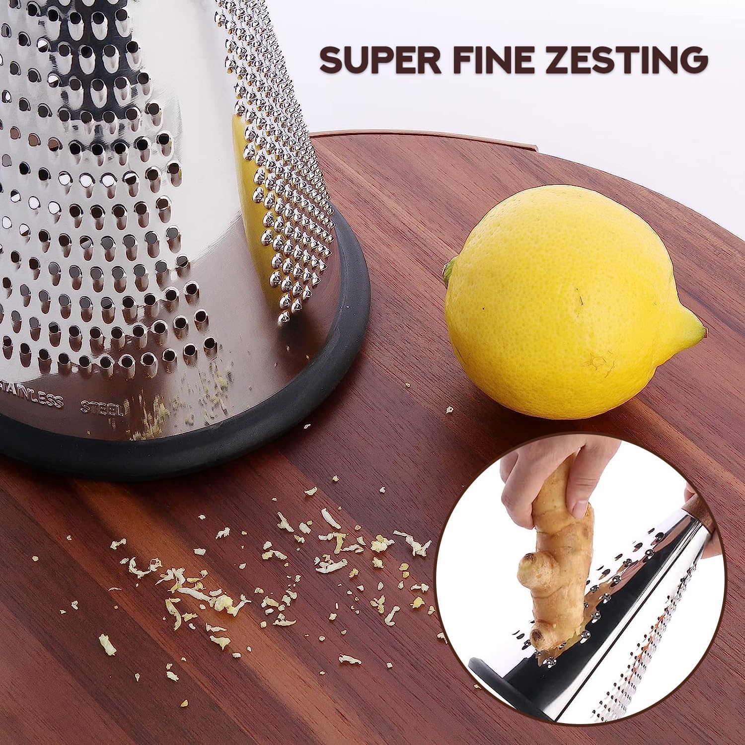 

Премиальная терка для сыра из нержавеющей стали - Легко натирайте сыр и многое другое!