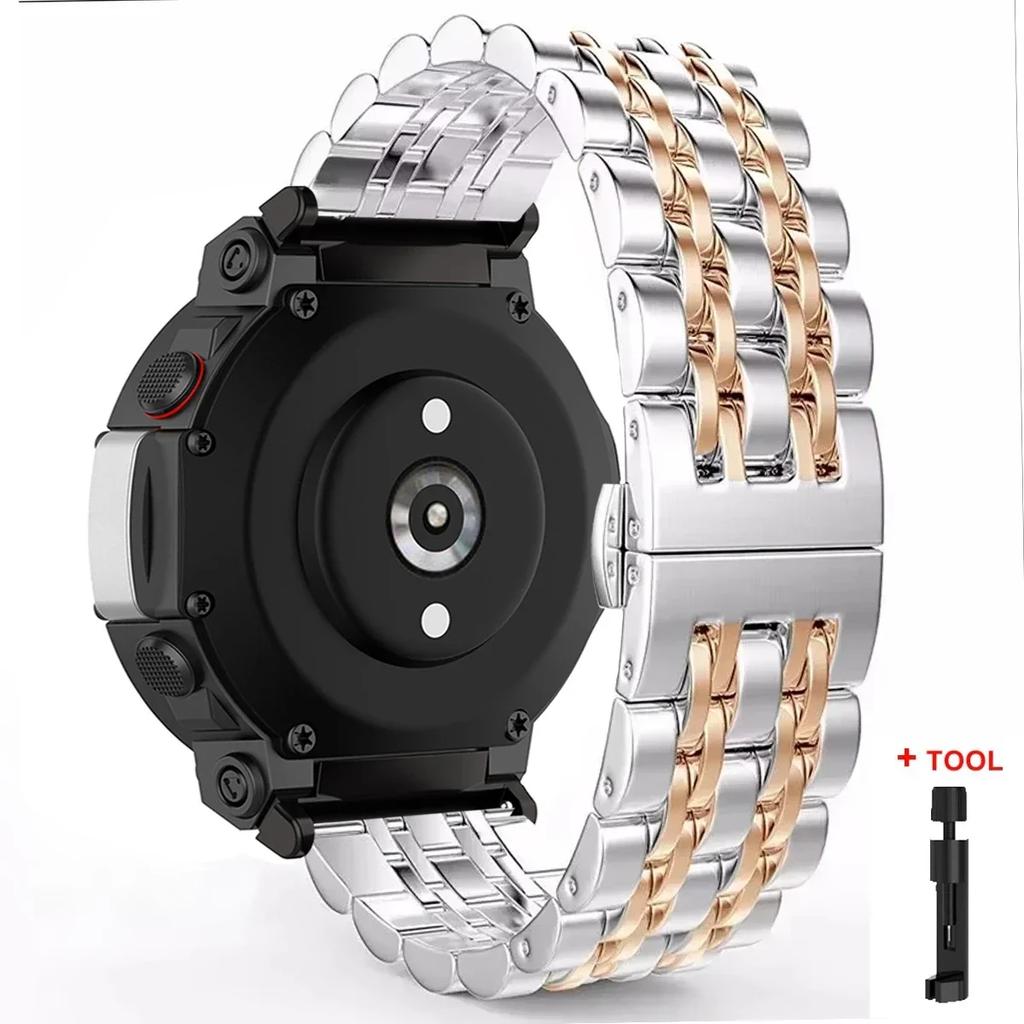 For Amazfit T REX 3 Stainless Steel Watchband For Amazfit T Rex Pro/T-Rex Metal Bracelet Amazfit T-Rex 2 Strap amazfit tex Bands