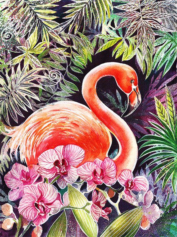 RUOPOTY Acrylic Painting By Numbers Flamingo Animals Paint On Canvas Coloring By Numbers Gift Home Decor Wall Room