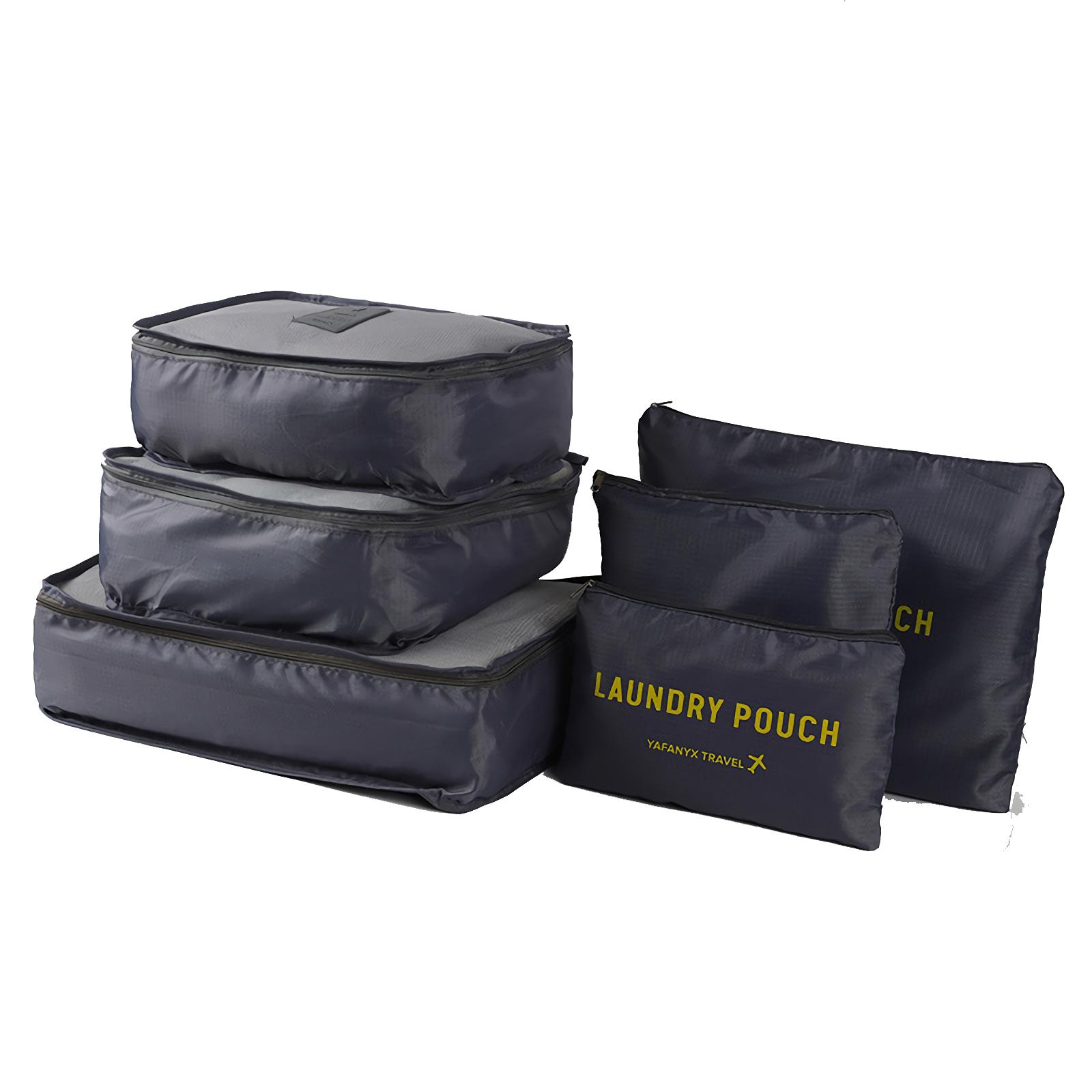 6 шт упаковочные кубики сумки-органайзеры для багажа прочные органайзеры для упаковки багажа в путешествиях набор с серый 980₽