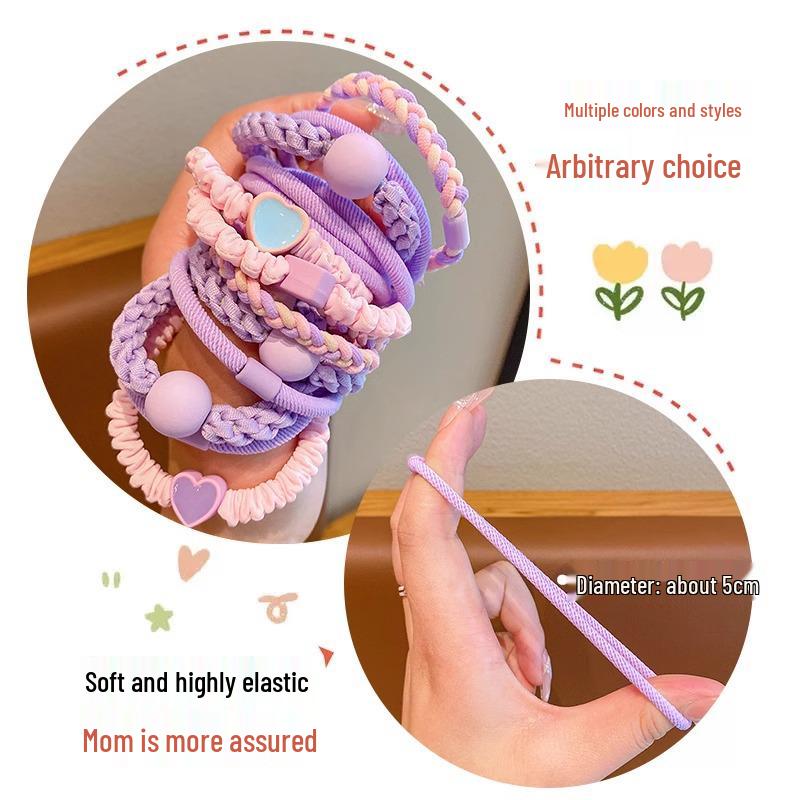 Colorful Elastic Hair Ties - No Damage Baby & Girl Hair Accessories