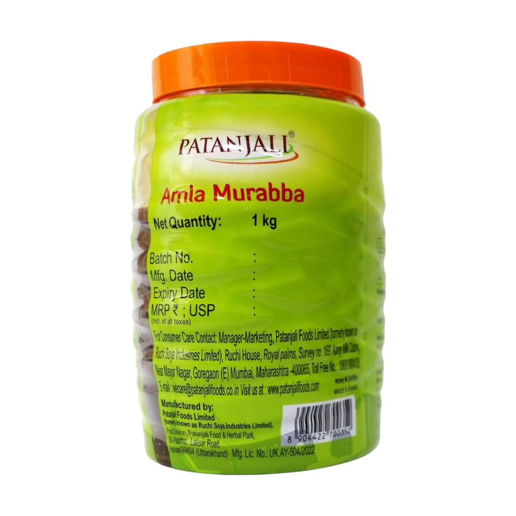 Patanjali Amla Murabba 1 Kg Sweet Preserved Gooseberry Fruit Spread Traditional Indian Taste Healthy Snack Option