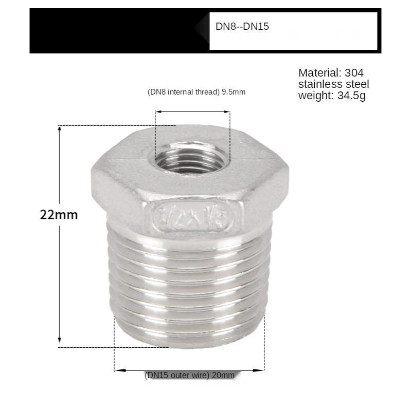 1/8 "1/4" 3/8 "1/2" 3/4 "1" 1-1/4 "NPT Männlich Zu Weiblich Gewinde 304 Edelstahl Reduzierbuchse Reduziert Rohr Fitting Anschluss