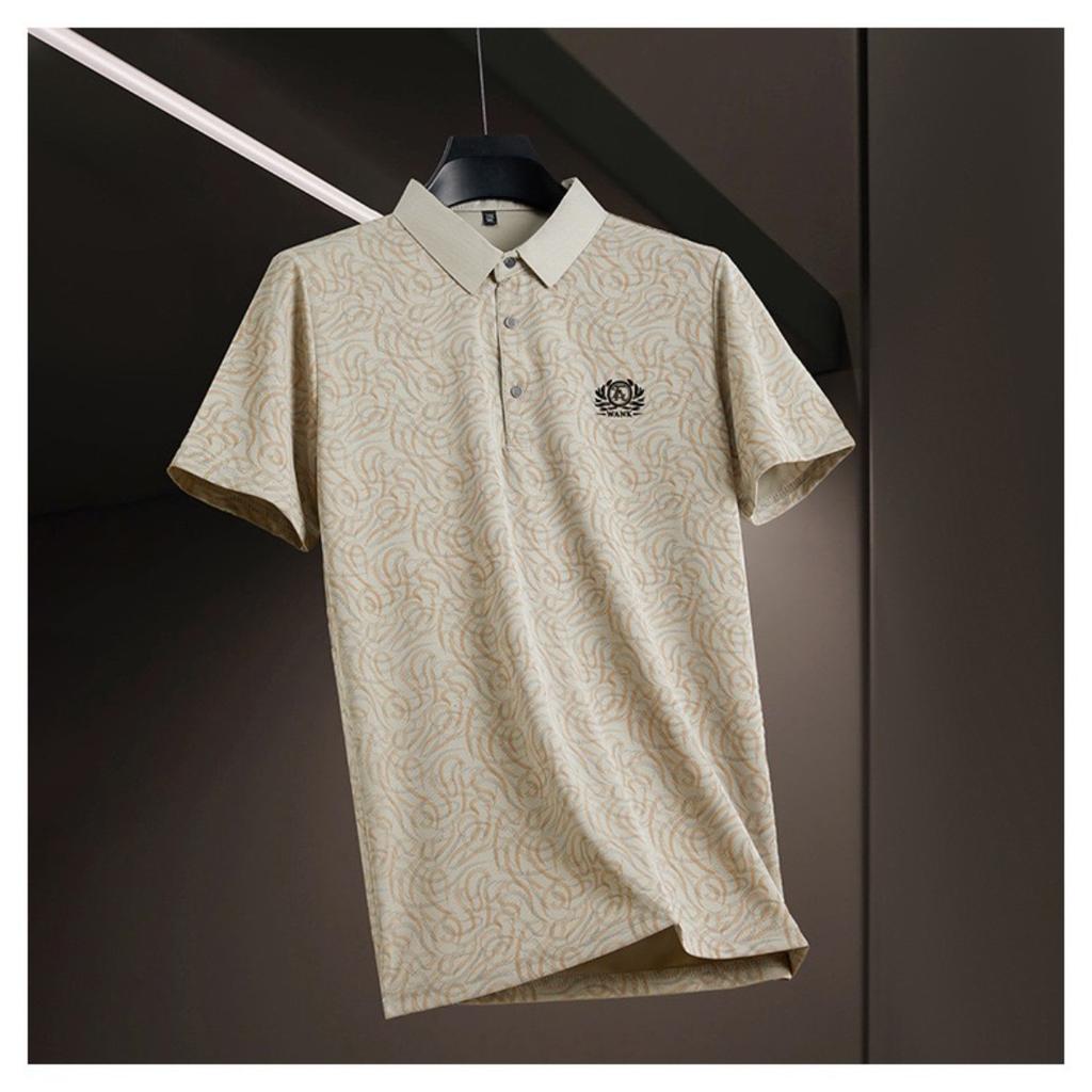 STORN Herren Neues Sommer Business Casual Kurzarm POLO-Shirt Mode Kurzarm Bequem und Atmungsaktiv Oberteil