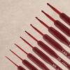 1/9PCS Crochet Hooks Kit Red Crochet Hooks Ergonomic Crochet Hook Set Soft Touch Aluminum Crochet Needle 2.0-6.0mm Crochet