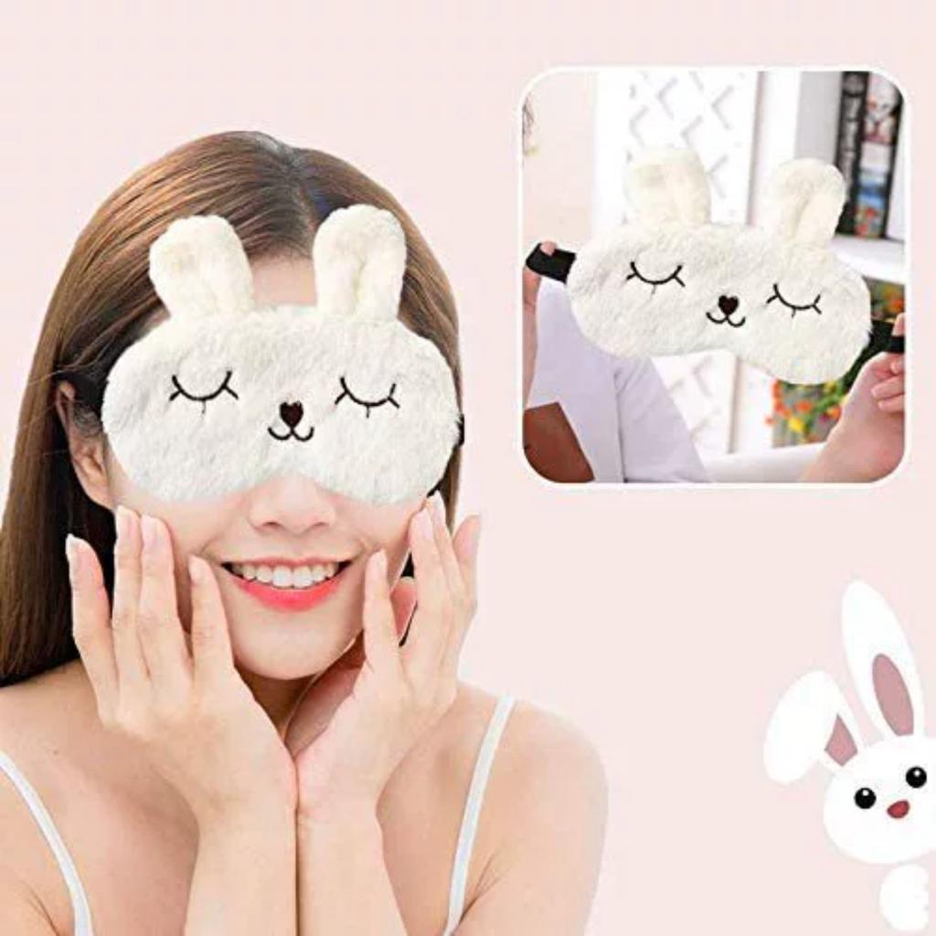 Cartoon Animal Plush Eye Mask, Light-blocking Sleep Eye Mask, Cute Home Nap Eye Mask
