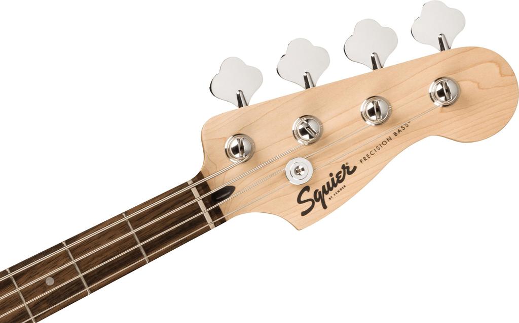 Fender Squier by Fender Squier Electric Bass Squier Precision Laurel White Black with soft case Sonic™ Bass®, Fingerboard, Pickguard,