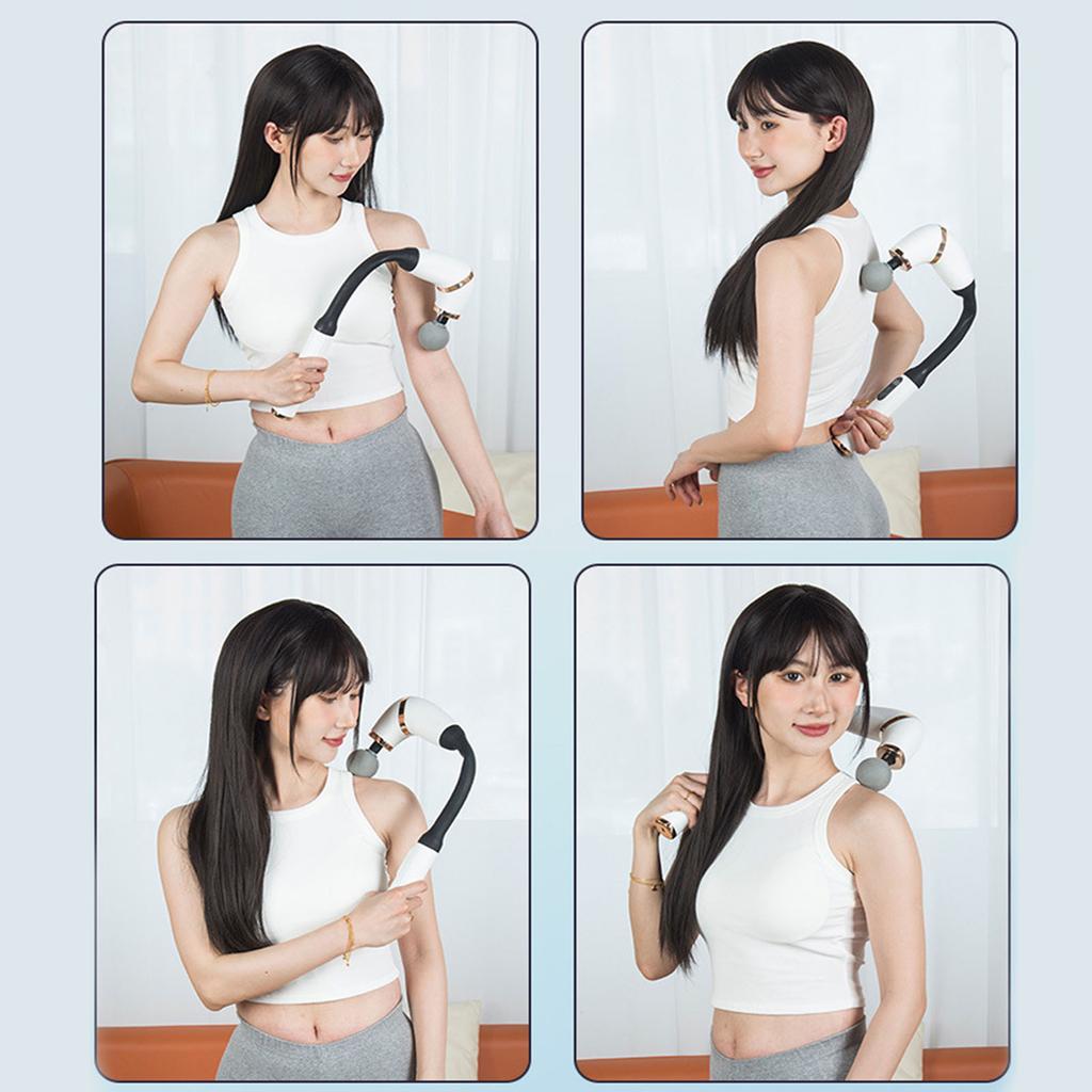 Fascia Guns Electric Massage Guns with Extension Handle Percussion Massager Hammer for Back Neck Waist Leg Back Massager