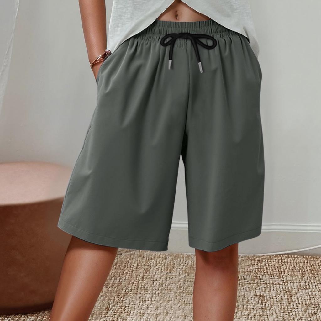 Women's Sports Shorts Casual Loose Solid Color Breathable Quick Drying Shorts
