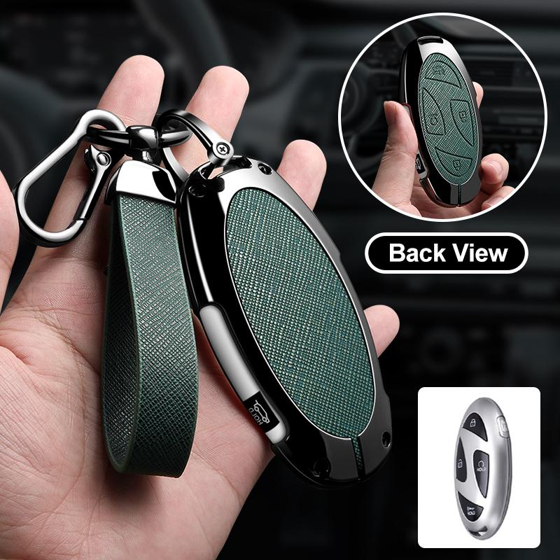 Car Key Case Cover Protect Shell Keyring Pendant For Hyundai Santa Fe   Sonata Grandeur Staria Kona Ioniq Tucson Elantra