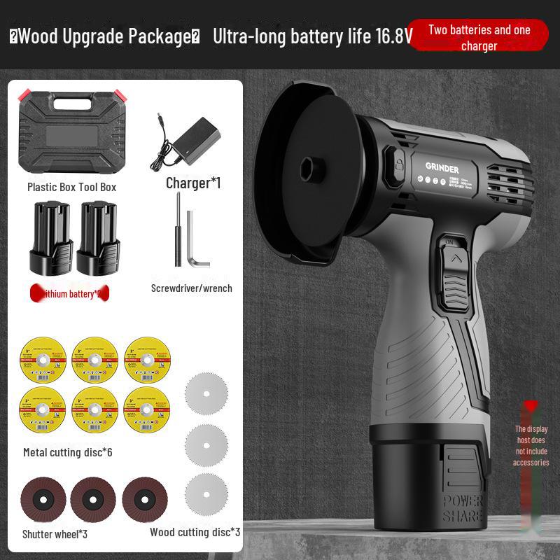 16.8V Mini Angle Grinder: Compact, Rechargeable, Multi-Function Lithium Battery Cutting Tool