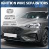 INFINAUTO Engine Spark Plug Separator Internal 7mm 8mm Ignition Wire Separator Holder for Chevrolet Ford Plastic Silver Tone 6pcs