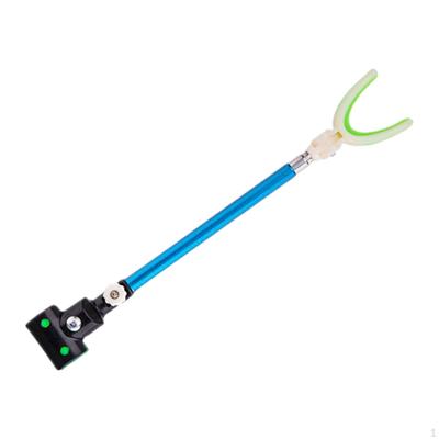 Fishing Rod Holder Pole Stand Foldable Adjustable 24.5-43cm Non Slip Haning Clip