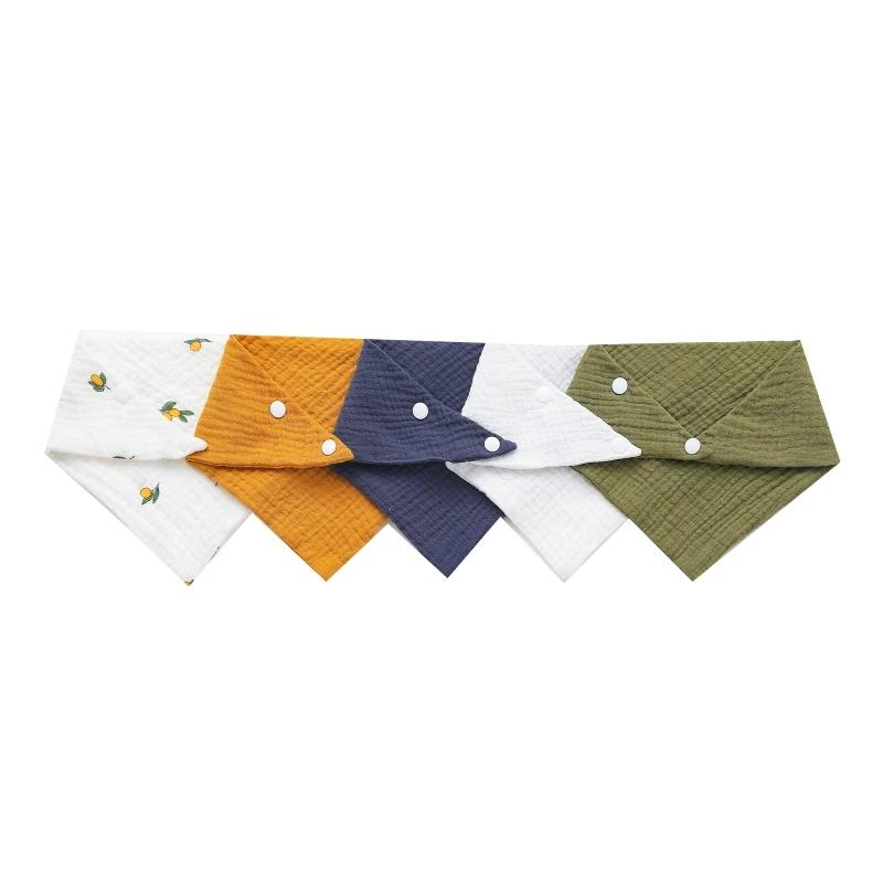 3PCS/5PCS Muslin Bibs Baby Face Towel Wash Cloth Drooling Bibs Toddlers Neck Scarf Baby Stuff Dropshipping