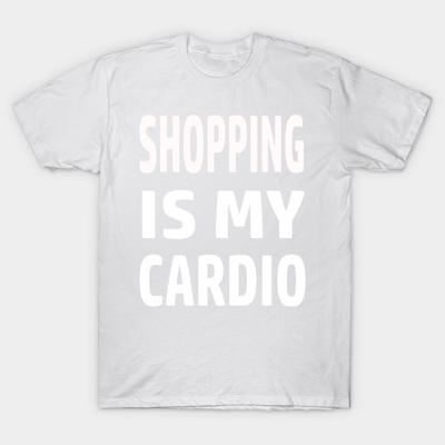 T Shirt Women Shopping Is My Cardio Harajuku Print Kawaii Tshirt Summer Short Sleeve Female T-Shirt Top Tee